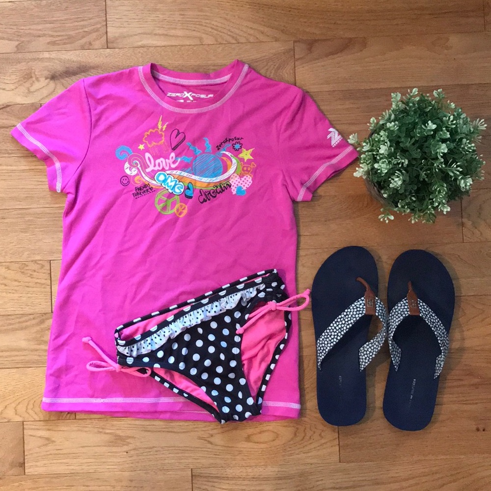Girl’s Swim Shirt and Bottoms